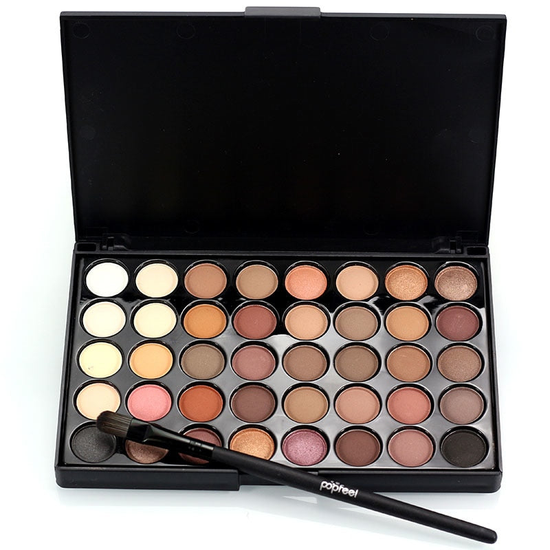 New Pigments Matte Eyes Shadow Makeup Sets With Brushes Waterproof 40 Color Smoky Eyeshadow Glitter Palette Nude Makeup