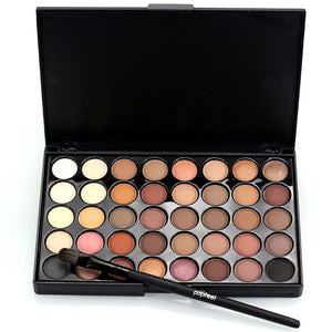 New Pigments Matte Eyes Shadow Makeup Sets With Brushes Waterproof 40 Color Smoky Eyeshadow Glitter Palette Nude Makeup