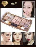Professional Eye Makeup 12 Colors Eyeshadow Palette Gold Smoky Cosmetics Makeup Palette Diamond Bright Glitter Eye Shadow