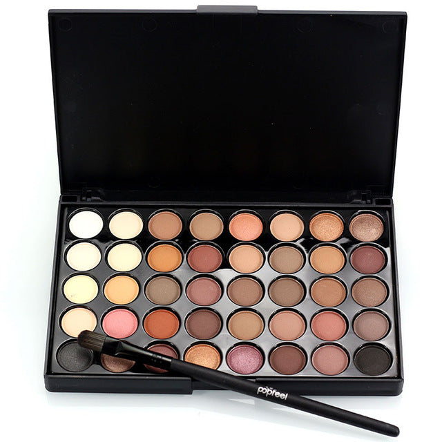 New Pigments Matte Eyes Shadow Makeup Sets With Brushes Waterproof 40 Color Smoky Eyeshadow Glitter Palette Nude Makeup