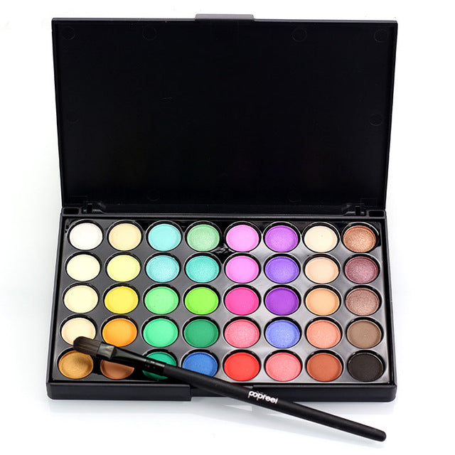 New Pigments Matte Eyes Shadow Makeup Sets With Brushes Waterproof 40 Color Smoky Eyeshadow Glitter Palette Nude Makeup