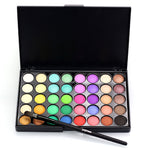 New Pigments Matte Eyes Shadow Makeup Sets With Brushes Waterproof 40 Color Smoky Eyeshadow Glitter Palette Nude Makeup