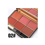 Professional Makeup Blusher Long Lasting 6 Color Minerals Powder Retro Face Base Blush Bronzers Contouring Make Up Palette