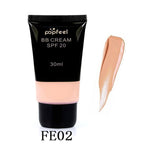 Popfeel Brand Bases Makeup Waterproof SPF 20 Sun Block Whitening Matte Face Nude Liquid Foundation BB Cream Makeup Free Shipping