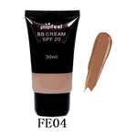 Popfeel Brand Bases Makeup Waterproof SPF 20 Sun Block Whitening Matte Face Nude Liquid Foundation BB Cream Makeup Free Shipping