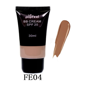 Popfeel Brand Bases Makeup Waterproof SPF 20 Sun Block Whitening Matte Face Nude Liquid Foundation BB Cream Makeup Free Shipping