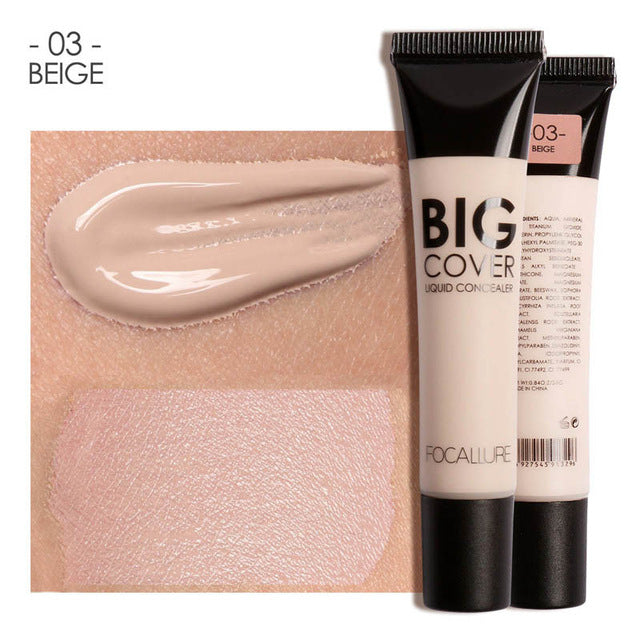 New Makeup 2017 Mineral Concealer Face Contouring Makeup Waterproof Whitening Big Cover Focallure Brand Face Liquid Concealer