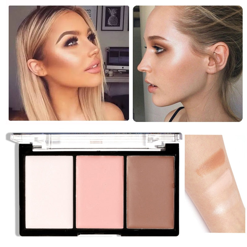 Professional Color Corrector Face Brighten Highlighter Palette Minerals Cream Bronzer Highlighters Contouring Makeup Palette