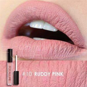 New Makeup 2017 Metallic Lip Color Cosmetics Waterproof Lip Gloss Gold Shimmer Matte Liquid Focallure Metallic Lipstick Lot