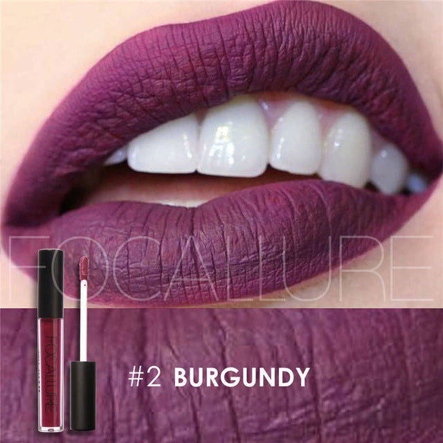 New Makeup 2017 Metallic Lip Color Cosmetics Waterproof Lip Gloss Gold Shimmer Matte Liquid Focallure Metallic Lipstick Lot