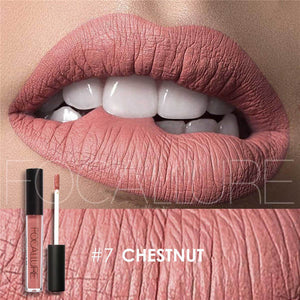 New Makeup 2017 Metallic Lip Color Cosmetics Waterproof Lip Gloss Gold Shimmer Matte Liquid Focallure Metallic Lipstick Lot