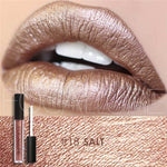 New Makeup 2017 Metallic Lip Color Cosmetics Waterproof Lip Gloss Gold Shimmer Matte Liquid Focallure Metallic Lipstick Lot