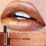 New Makeup 2017 Metallic Lip Color Cosmetics Waterproof Lip Gloss Gold Shimmer Matte Liquid Focallure Metallic Lipstick Lot