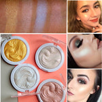 New Miss Rose Highlighter Make Up Palette Waterproof White Gold Shimmer Glow Brightening Powder Highlighters Makeup Kits