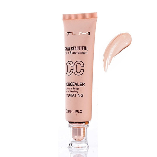 New Fashion 2017 TLM Brand CC Cream Cosmetics Waterproof Full Cover Pores Concealer Face Whitening CC Brand Makeup Cream