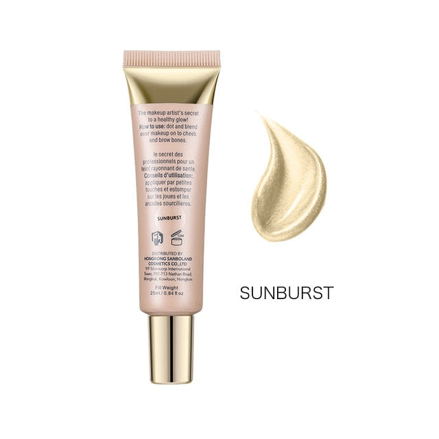 New Contour Highlighters Brand Cosmetics Waterproof White Shimmer Glow Brighten Face Liquid Highlighter o.two.o Makeup