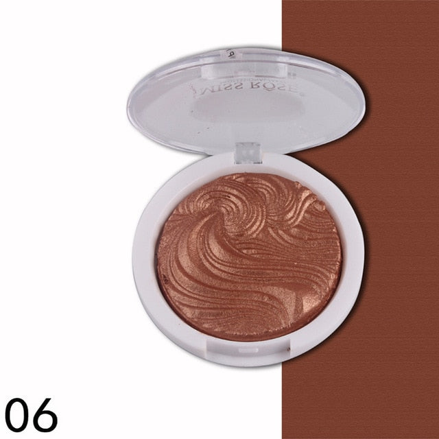New Miss Rose Highlighter Make Up Palette Waterproof White Gold Shimmer Glow Brightening Powder Highlighters Makeup Kits