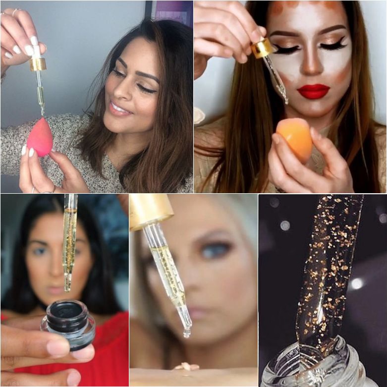 O.TWO.O Brand Primer Face Lips Make Up Moisturizer Easy to Absorb Gold 24K Rose Essential Oil Face Base Makeup Primer