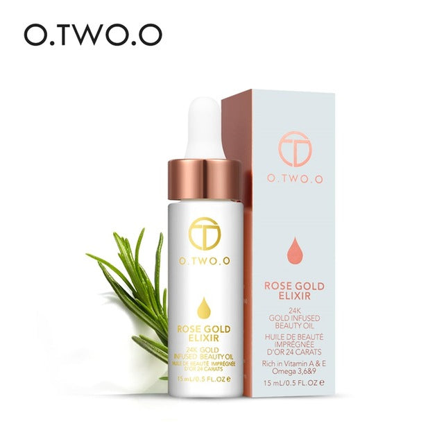 O.TWO.O Brand Primer Face Lips Make Up Moisturizer Easy to Absorb Gold 24K Rose Essential Oil Face Base Makeup Primer