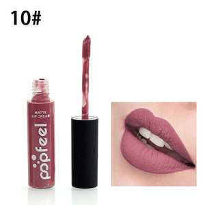 Brand Makeup Waterproof batom Tint Lip Gloss Red Brown Nude Long Lasting Hot Popfeel Brand Liquid Matte Makeup Lipstick