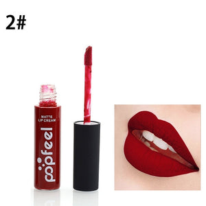 Brand Makeup Waterproof batom Tint Lip Gloss Red Brown Nude Long Lasting Hot Popfeel Brand Liquid Matte Makeup Lipstick