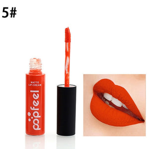 Brand Makeup Waterproof batom Tint Lip Gloss Red Brown Nude Long Lasting Hot Popfeel Brand Liquid Matte Makeup Lipstick