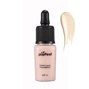 New Popfeel Base Liquid Make Up Long Lasting SPF15 Sun Block Face Whitening Dark Skin Brand Makeup Liquid Foundation