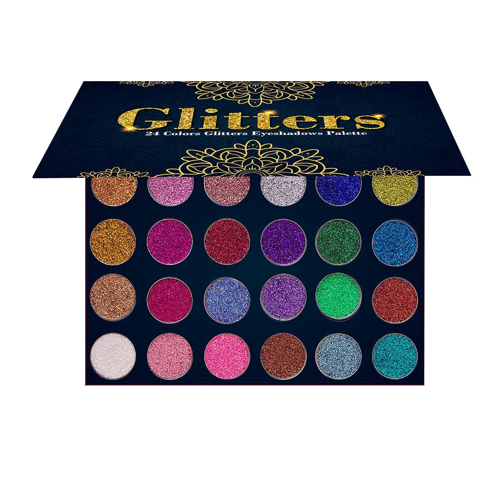 Glitter Eyeshadow Palette 24 Colors Diamond
