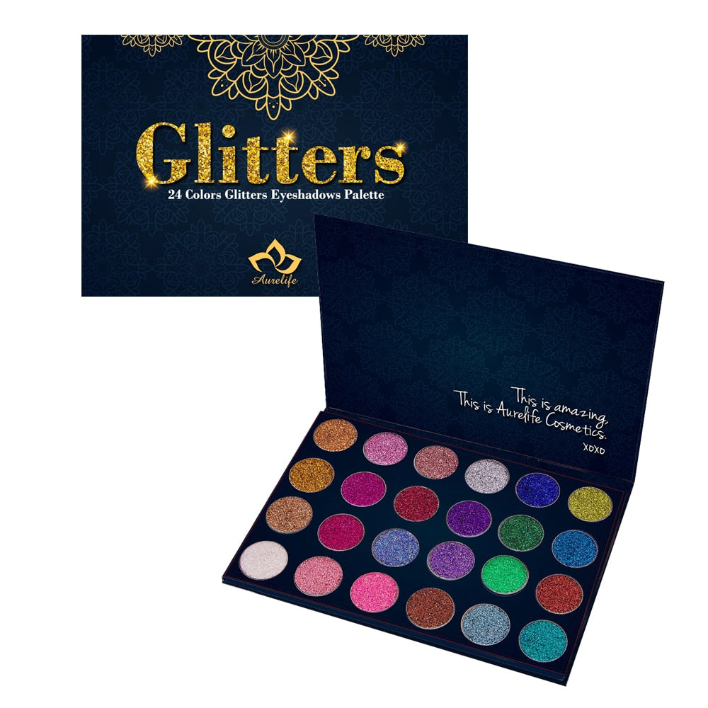 Glitter Eyeshadow Palette 24 Colors Diamond
