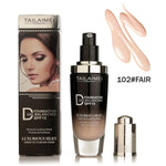 Professional Face Bases Natural Brighten Cream Long Lasting Sun Block SPF15 Face Whitening Liquid Foundation Cream Makeup