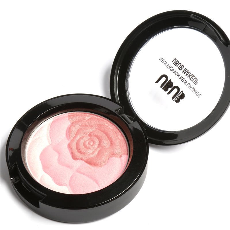 UBUB Brand Face Blusher Contour Palette Cosmetics for Women Waterproof Mineral Powder 3 Color Luxury Flower Blush Makeup