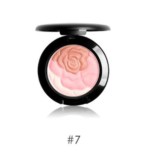 UBUB Brand Face Blusher Contour Palette Cosmetics for Women Waterproof Mineral Powder 3 Color Luxury Flower Blush Makeup