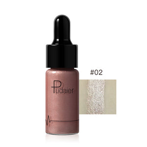 PUDAIER Professional Shimmer Highlighters Make Up White Glow Face Brighten Dark Skin Contour Bronzer and Highlighter Makeup