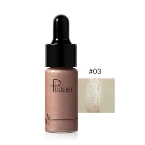 PUDAIER Professional Shimmer Highlighters Make Up White Glow Face Brighten Dark Skin Contour Bronzer and Highlighter Makeup