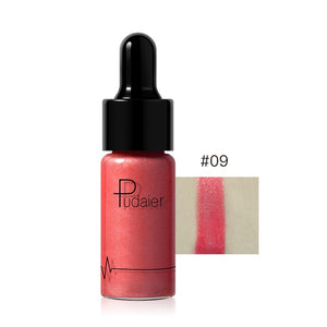 PUDAIER Professional Shimmer Highlighters Make Up White Glow Face Brighten Dark Skin Contour Bronzer and Highlighter Makeup