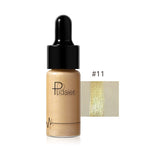 PUDAIER Professional Shimmer Highlighters Make Up White Glow Face Brighten Dark Skin Contour Bronzer and Highlighter Makeup