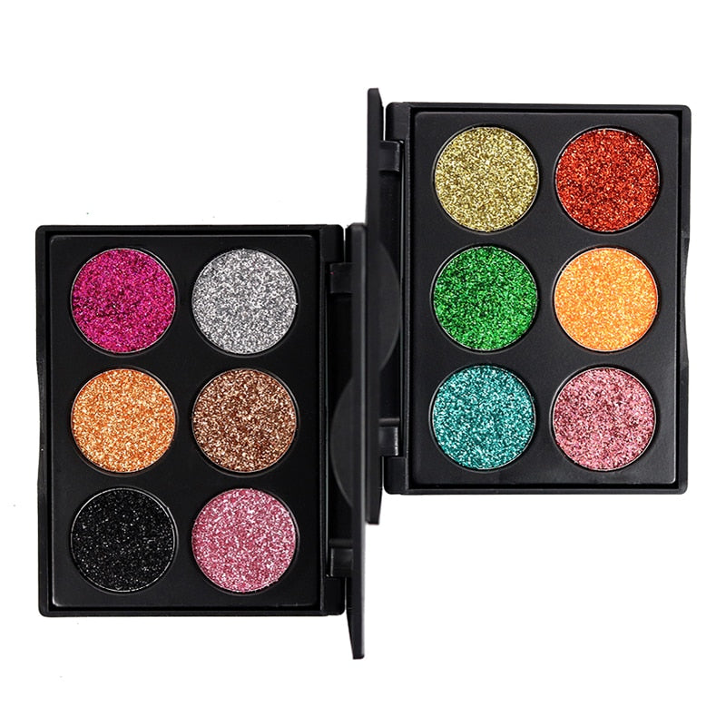 New Brand Shining Eyes Shadow Makeup Palette Waterproof Pigment Shimmer Gold Silver Black Glitter Popfeel Eyeshadow