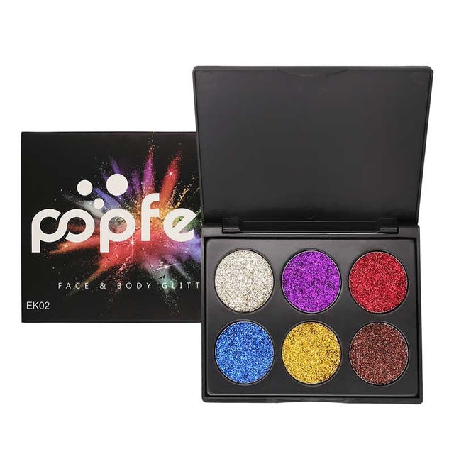 New Brand Shining Eyes Shadow Makeup Palette Waterproof Pigment Shimmer Gold Silver Black Glitter Popfeel Eyeshadow