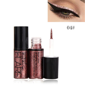 Professional New Shiny Eye Liners Cosmetics for Women Pigment Silver Rose Gold Color Liquid Glitter Eyeliner Cheap Makeup