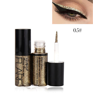 Professional New Shiny Eye Liners Cosmetics for Women Pigment Silver Rose Gold Color Liquid Glitter Eyeliner Cheap Makeup
