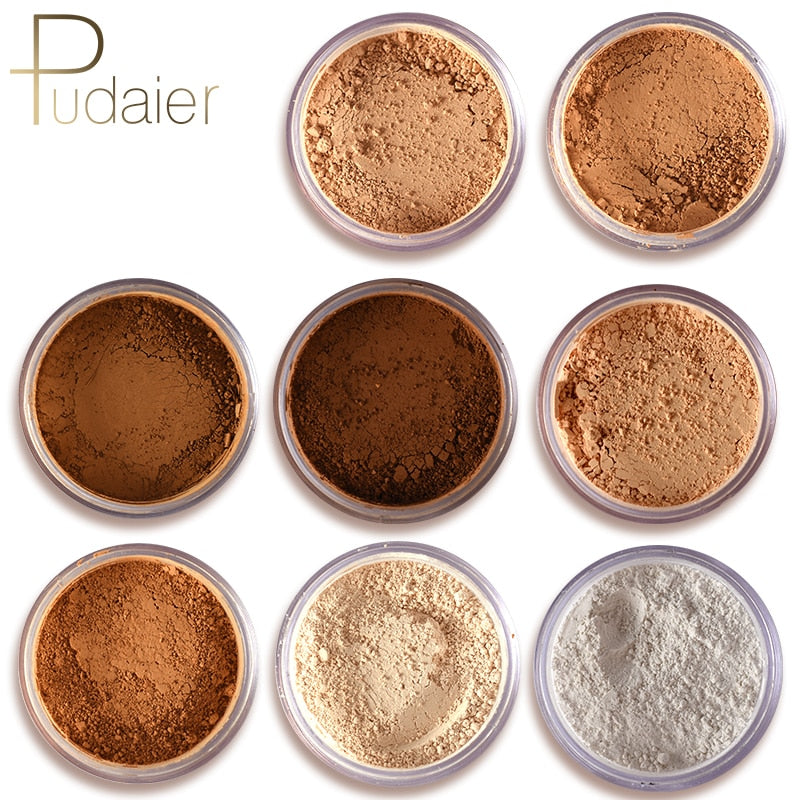 2018 New pudaier Brand Oil Control Powder Makeup Long Lasting Bronzer Matte Mineral Dark Skin Contour Loose Face Powder