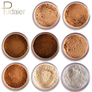 2018 New pudaier Brand Oil Control Powder Makeup Long Lasting Bronzer Matte Mineral Dark Skin Contour Loose Face Powder