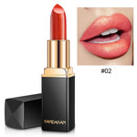 HANDAIYAN Brand New 2018 Lip Color Cosmetics for Women Long Lasting Waterproof Pigment Gold Red Nude Lipstick Shimmer Makeup