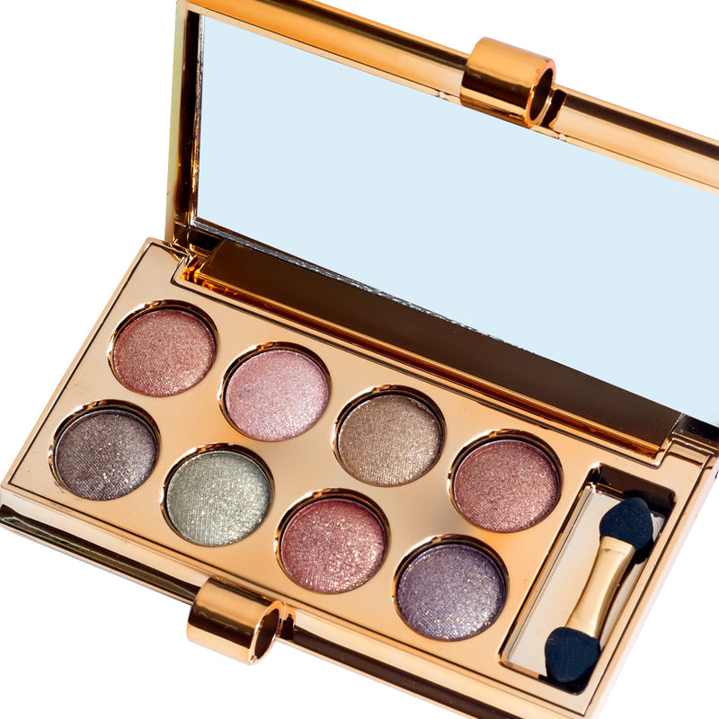 2018 New Shimmer Eye Shadow Brand Palette Waterproof Long Lasting 8 Color Pigmented Warm Glitter Eyeshadow Palette Luxury Makeup