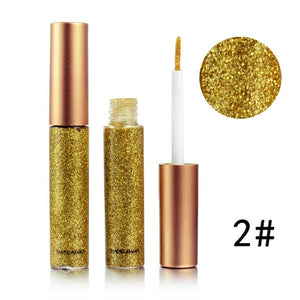 2018 Shimmer Glitter Eyes Liner For Women Make Up Easy to Wear Waterproof Pigment Red White Gold Liquid Eyeliner Glitter Makeup