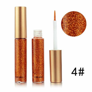 2018 Shimmer Glitter Eyes Liner For Women Make Up Easy to Wear Waterproof Pigment Red White Gold Liquid Eyeliner Glitter Makeup