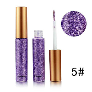 2018 Shimmer Glitter Eyes Liner For Women Make Up Easy to Wear Waterproof Pigment Red White Gold Liquid Eyeliner Glitter Makeup