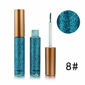 2018 Shimmer Glitter Eyes Liner For Women Make Up Easy to Wear Waterproof Pigment Red White Gold Liquid Eyeliner Glitter Makeup
