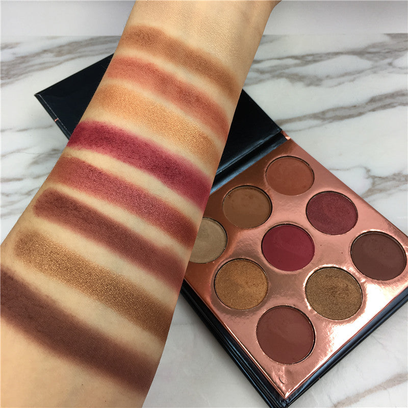 Professional Eyeshadow New Shimmer Matte Eye Palette Makeup Waterproof Pigment Warm Nude Color