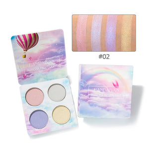 HANDAIYAN Rainbow Shimmer Highlighter Powder Makeup Eye Face Glow Glitter Palette Makeup Cosmetics iluminador facial Popular